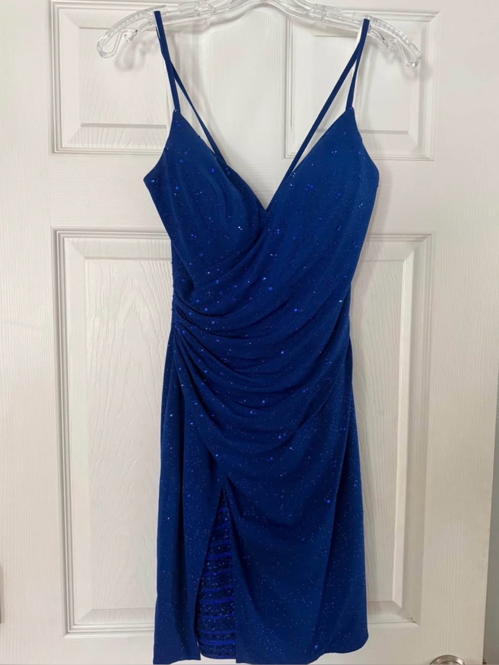 Blue Sparkly Homecoming Dress